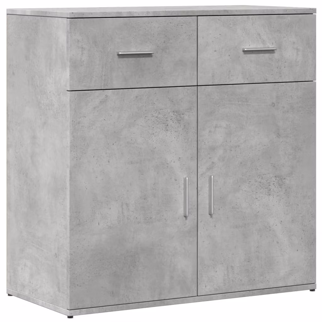 Credenza Grigio Cemento 79x38x80 cm in Legno Multistrato