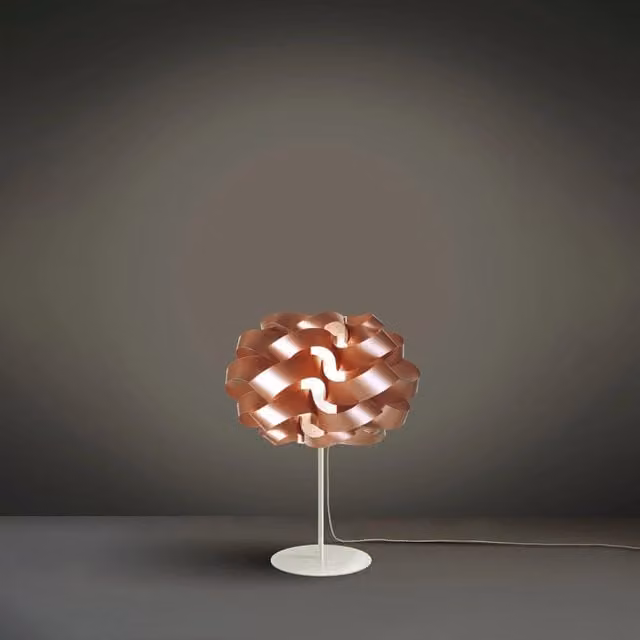 Lampada da scrivania moderna Cloud Polilux Linea Zero in metallo e rame con attacco E14