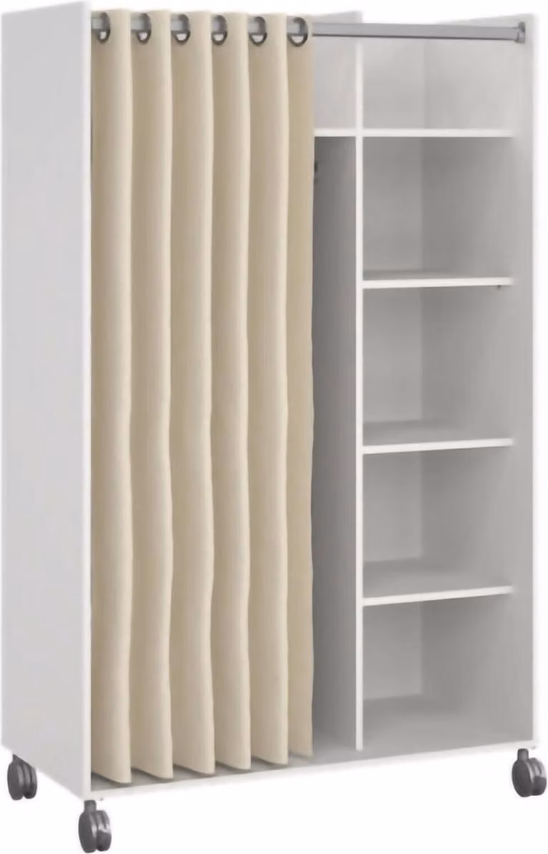 Kit inserto per armadio bianco tessile beige chiaro