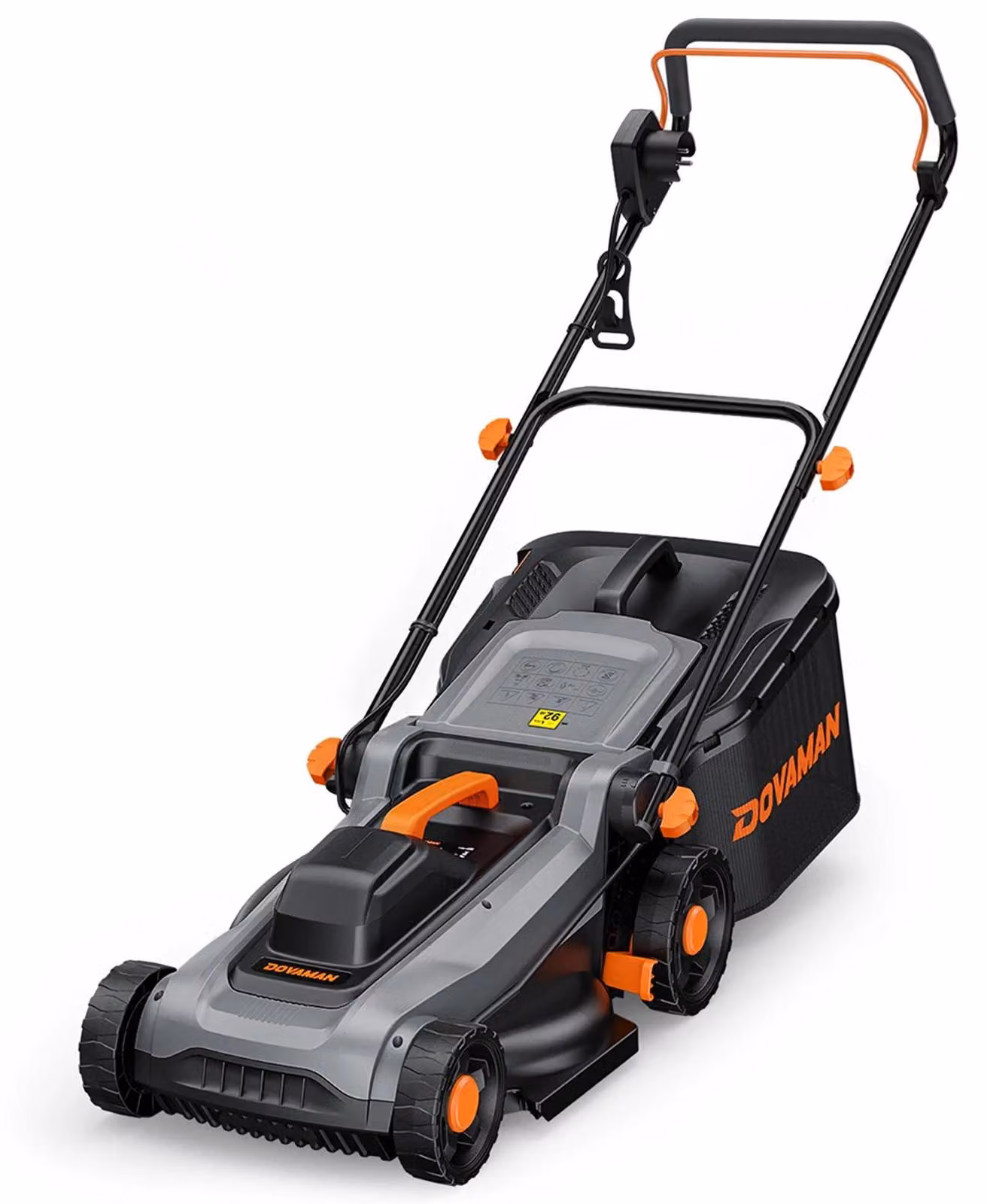 Tagliaerba elettrico - 1500 W, alimentazione a filo - Larghezza di taglio: 36 cm - Regolazione dell'altezza di taglio su 6 livelli - Contenitore di raccolta da 40 litri - Funzione 2-in-1: mulching e raccolta - Colore: nero