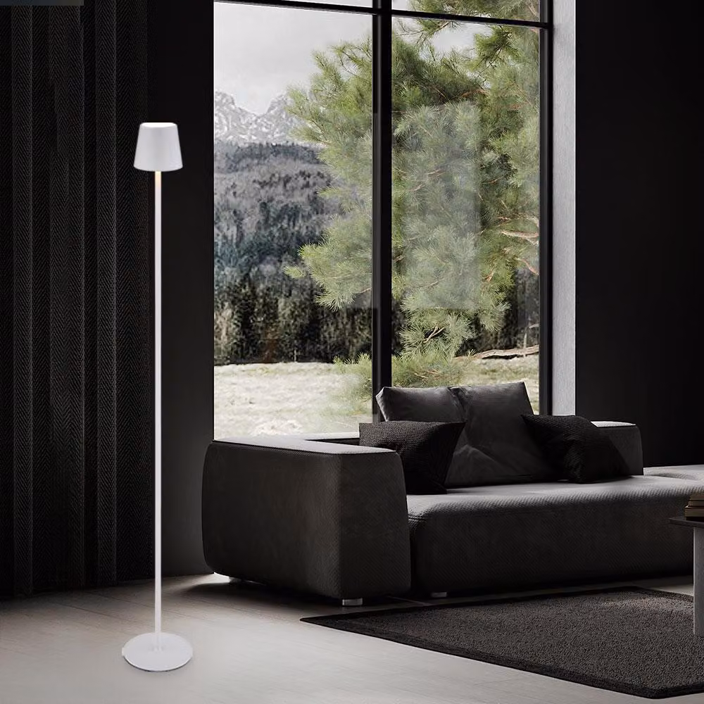 Lampada da terra a LED, bianca, touch dimmer, H 120 cm