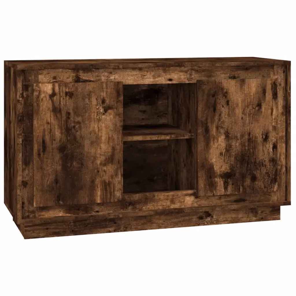 Credenza vidaXL in Rovere Fumo e Legno Multistrato, L/P/H: 102 x 35 x 60 cm – 2