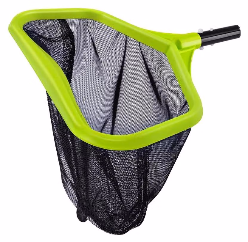 Rete di atterraggio per piscina con struttura in alluminio, utilizzata per la pulizia del fondo