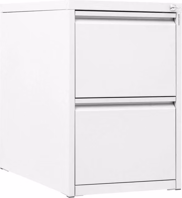 Classificatore 2 Cassetti 46x62x70,5 cm in Metallo Bianco