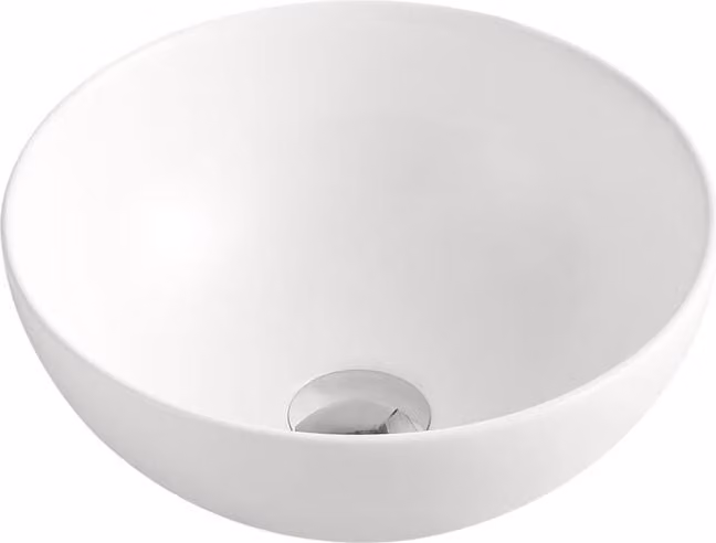 Beitz & Walz AqvaVetroceramica Lavabo da appoggio 325 mm 'SlimRim' - bianco opaco -