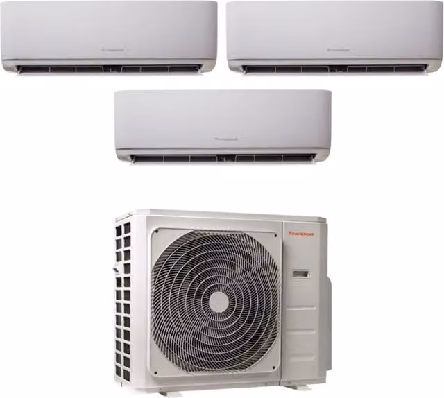 Condizionatore Split Inverter Immergas Trial Serie THOR 9+9+12 con Multi 27-3 R-32 Bianco con Wi-Fi e App Control Classe Energetica A++