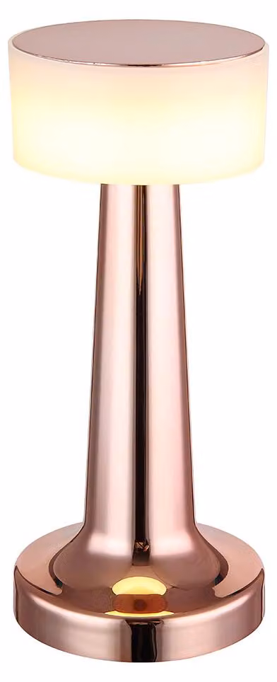 Lampada da tavolo a LED, dimmerabile, USB, color rame, H 21,5 cm