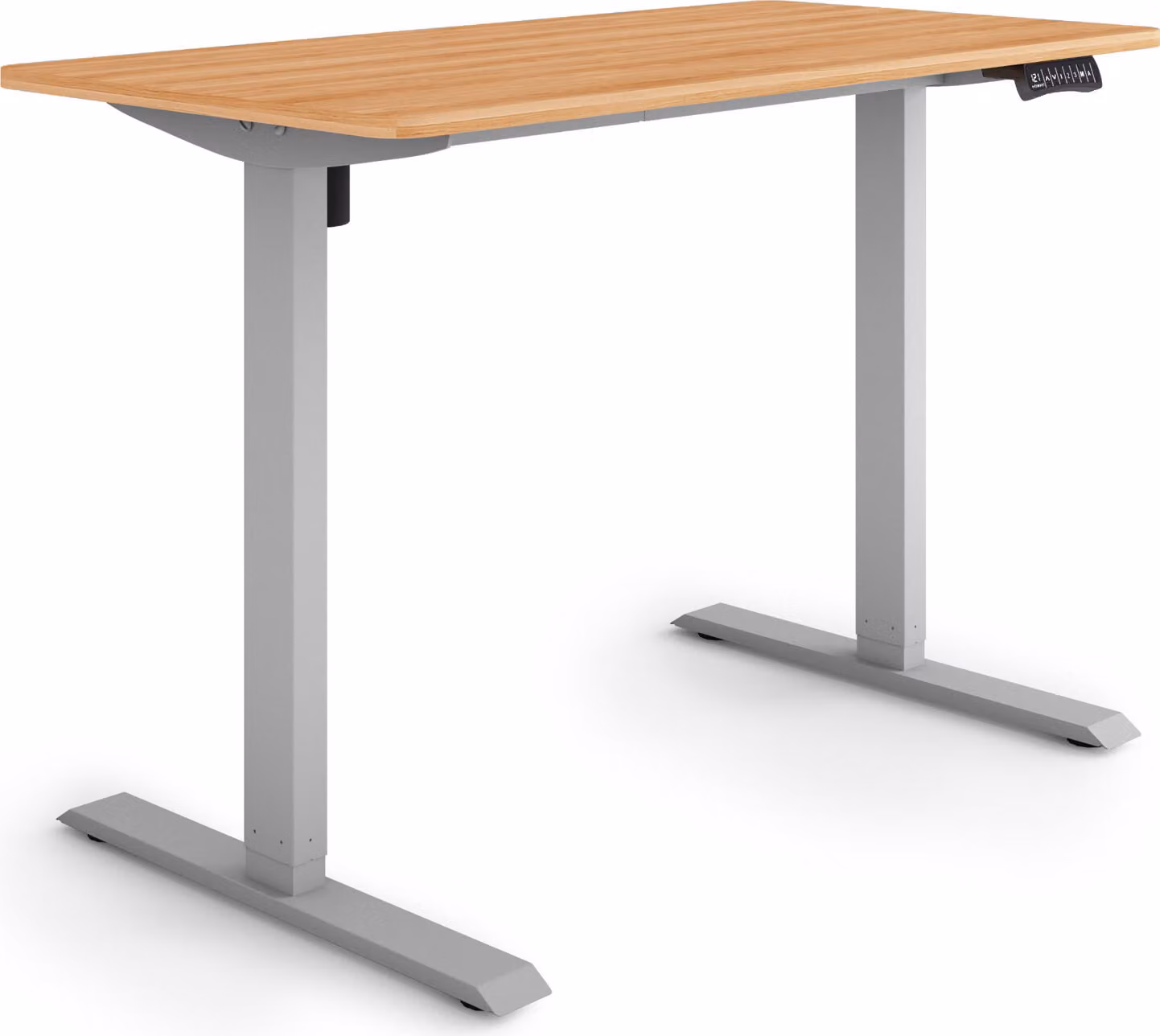 ESMART Germany ETX-121GM 120 x 60 cm Decorazione acero Scrivania ergonomica sit-stand Regolabile elettricamente in altezza in modo continuo 73,5 - 123,5 cm 3x memoria Promemoria attività Soft-Start/Stop Montaggio rapido
