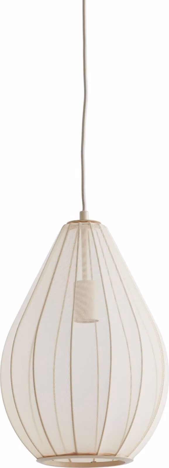 Lampada a sospensione - beige bianco - Itela - tessile - Ø 28cm - E27 - 2976927 - Light & Living
