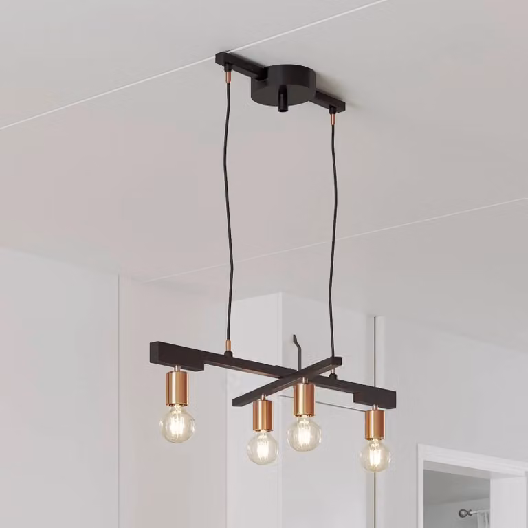 By Rydéns Lampada a sospensione Zeona, dimmerabile, Nero, Soggiorno / Sala da pranzo, Metallo, Moderno, Lampada a sospensione
