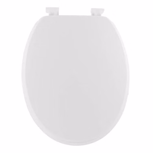 Tendance - Sedile WC universale - Sedile WC bianco a forma di O - Fissaggi in plastica inclusi - 18 pollici - Accessori per il bagno