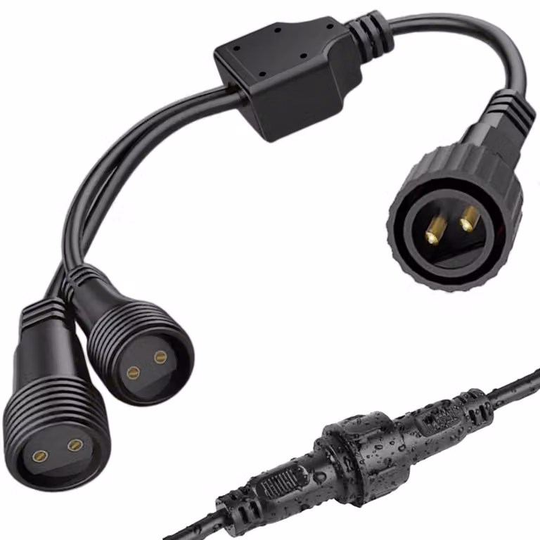Distributore per catene luminose, grado di protezione IP65, 35 cm, colore nero