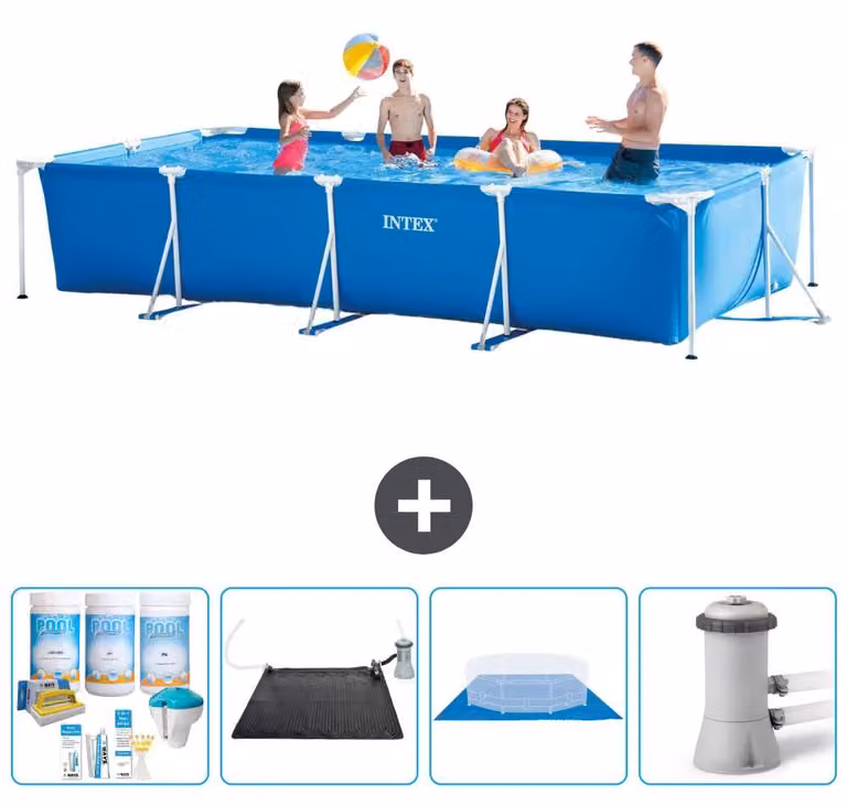 Piscina fuori terra rettangolare - 450x220x84 cm - 5 pezzi - Modello S20846