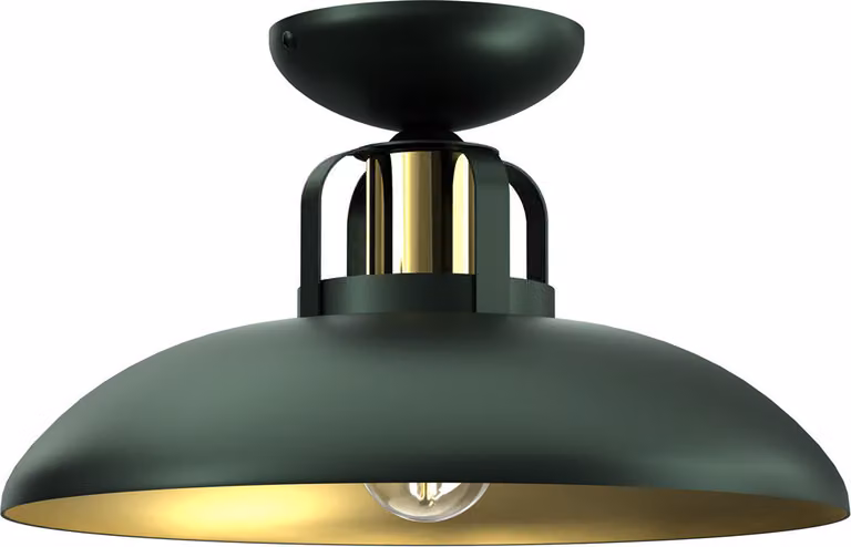 Lampada da soffitto Felix verde/oro 1Xe27