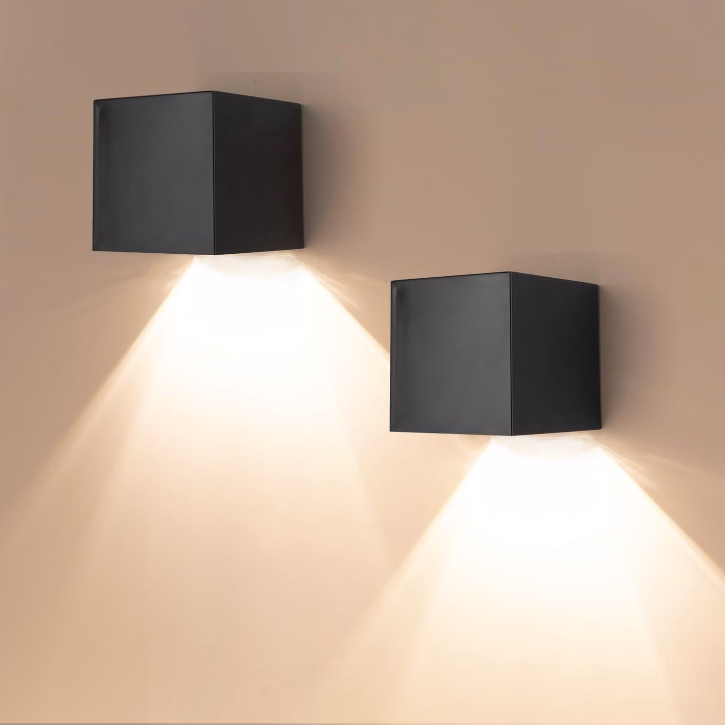 Lampade solari a picchetto, confezione da 2, grado di protezione IP65, 2 modalità, luce calda/fredda