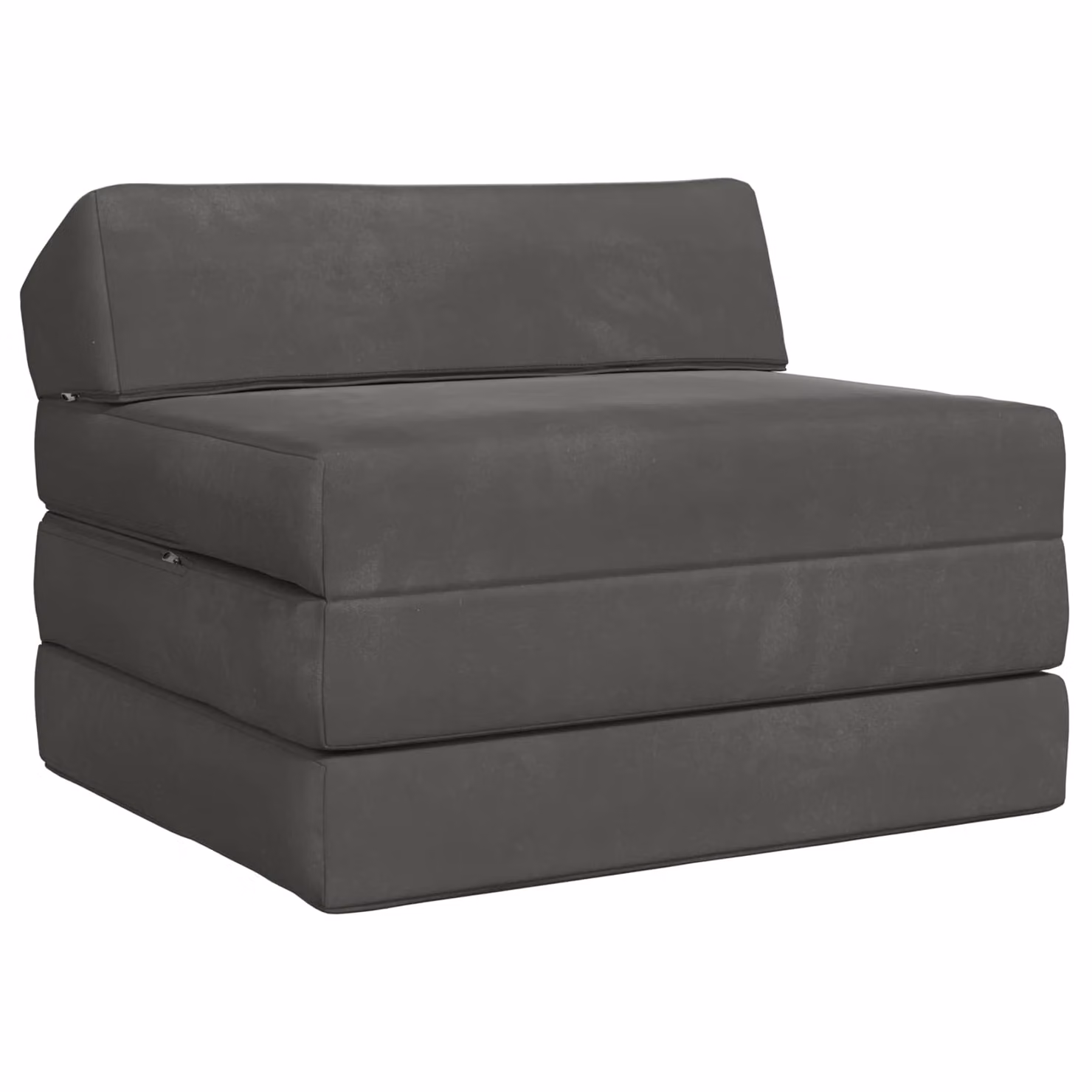 vidaXL Divano Letto Pieghevole in Velluto Grigio con Imbottitura in Schiuma L: 200 cm, P: 70 cm, H: 10 cm