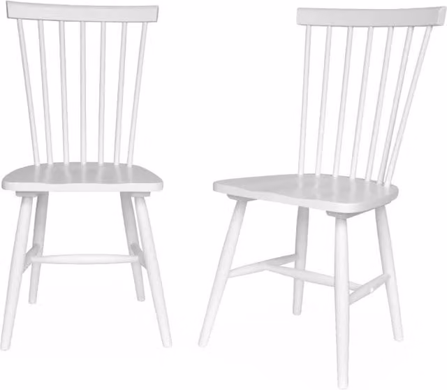 Set di 2 sedie da pranzo impilabili Sweeek in legno e metallo stile scandinavo, bianco