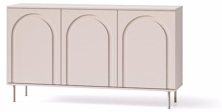 Mobile contenitore laterale FURNLUX Orvella, colore beige, 150 cm / Colore principale: beige / Dimensioni: 150 x 85 x 40 cm