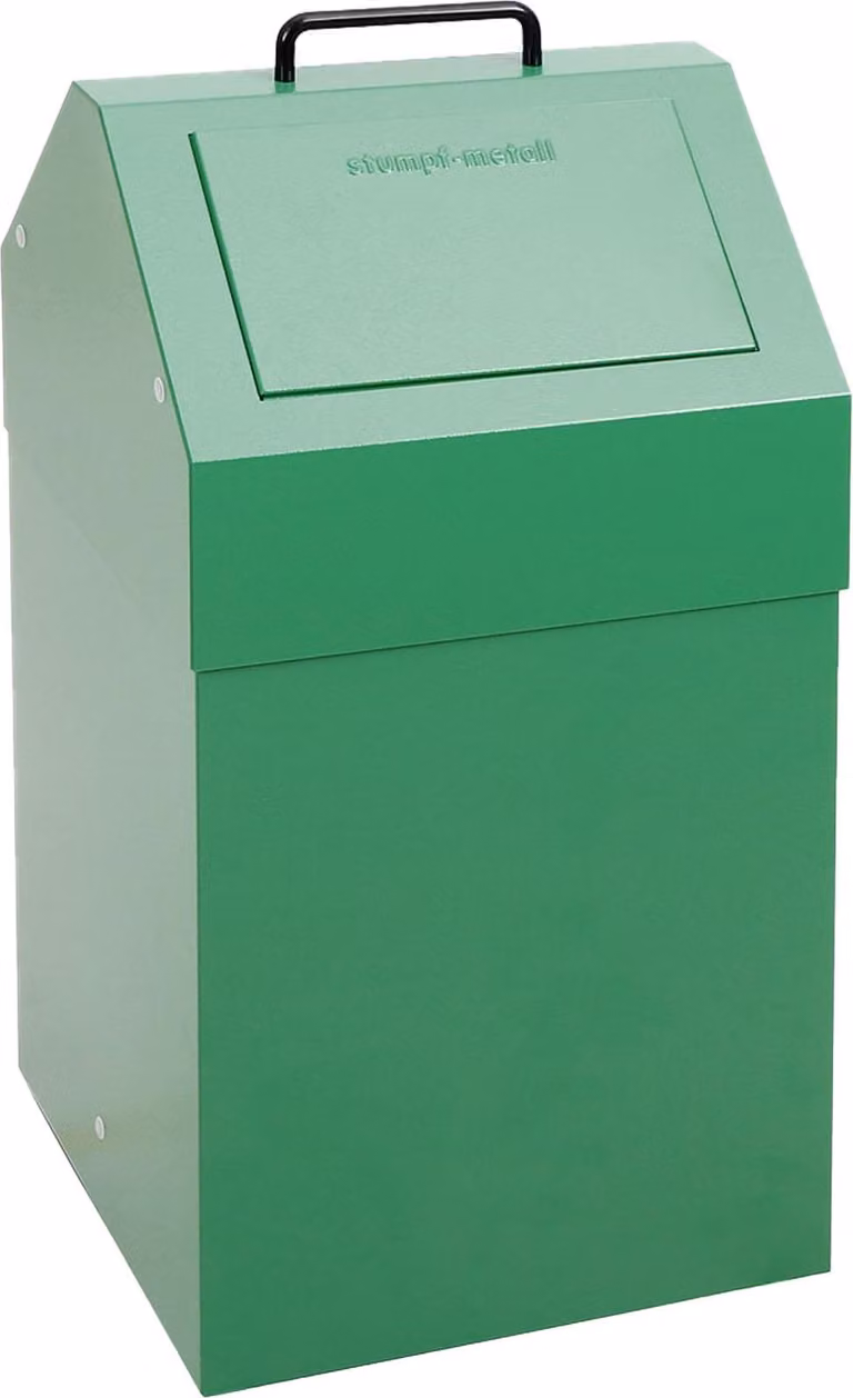 Raccoglitore di rifiuti riciclabili 45 l verde fisso