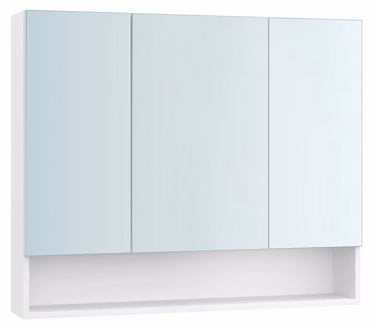 Mobiletto da bagno con 3 ante – Bianco – 16,5 x 90 x 75 cm