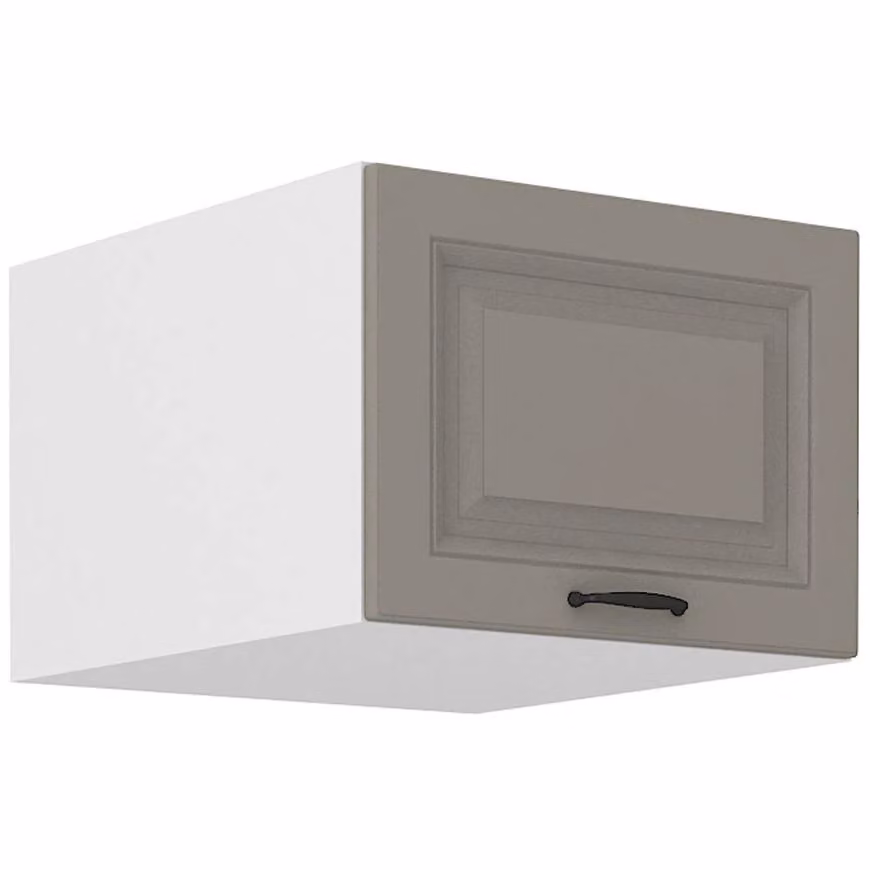 Armadietto superiore con anta a battente SOPHIA - larghezza 50 cm, grigio chiaro / bianco