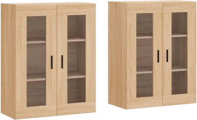 Armadietti a Parete 2 pz Rovere Sonoma in Legno Multistrato CFW2439424