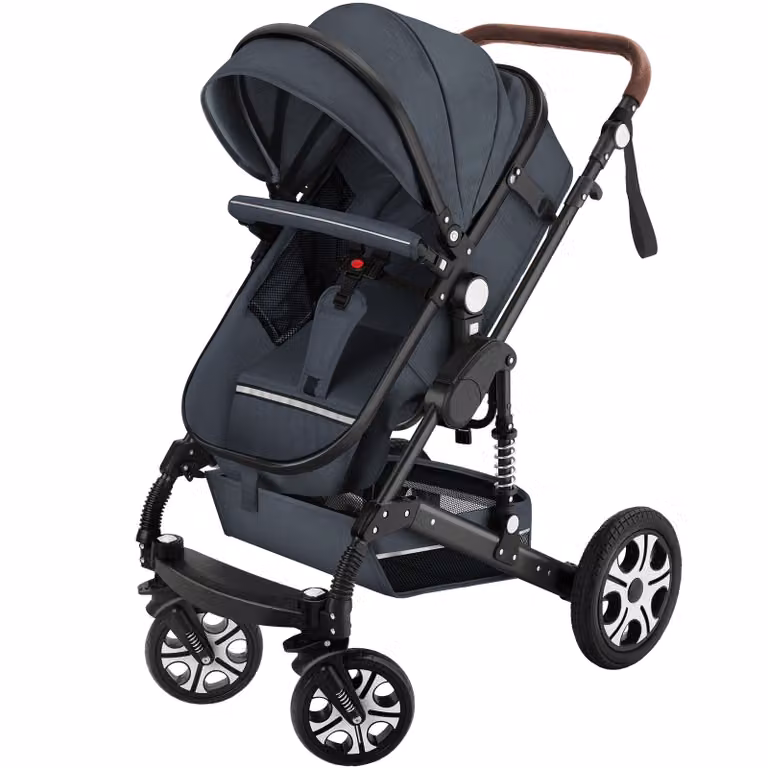 Passeggino combinato allround tectake in alluminio e tessuto, colore antracite