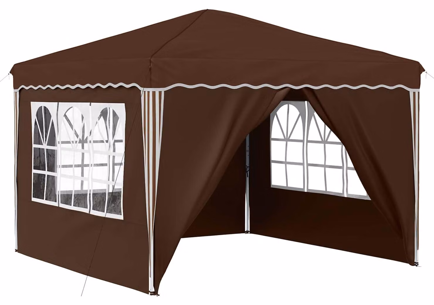 Tenda per feste a pop-up 288 x 288 x 245 cm Marrone