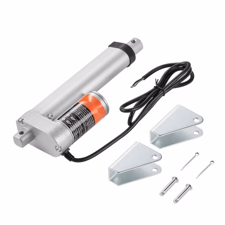 1500N Attuatore lineare DC 12V - Attuatore lineare IP54 - Motore lineare elettrico lunghezza corsa 100mm - Livello di rumorosità ≤ 60dB - Apriporta elettrico 5 mm/s - Velocità di traslazione - Attuatore regolabile con tecnologia lineare.