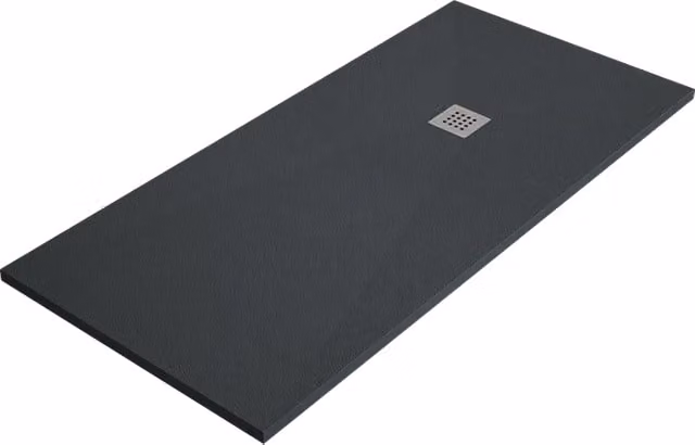 Piatto doccia ARDESIA 100x140 cm Grafite griglia in acciaio