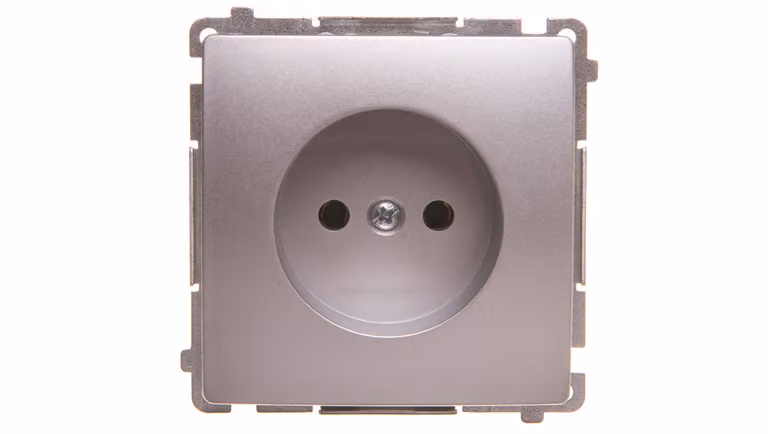 Contatto Simon BMG1.01/43, argento, plastica, IP20, 250 V, 75 mm, 40,5 mm