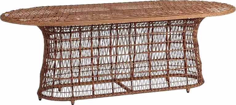 Couchtisch Braun Luxus Moderner Design Kaffeetisch Hochwertig Rattan Beistell