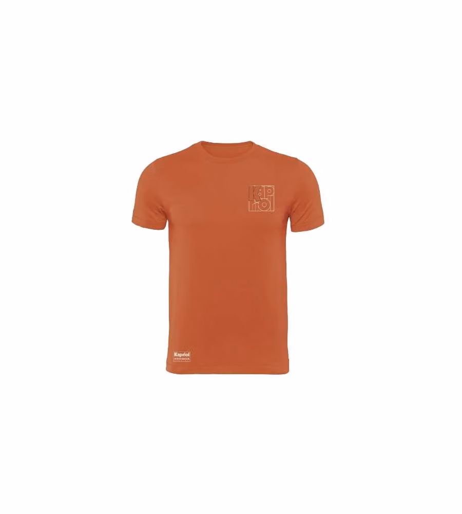 Kapriol T-Shirt Enjoy in Cotone Rosso Design Urban - TG.M