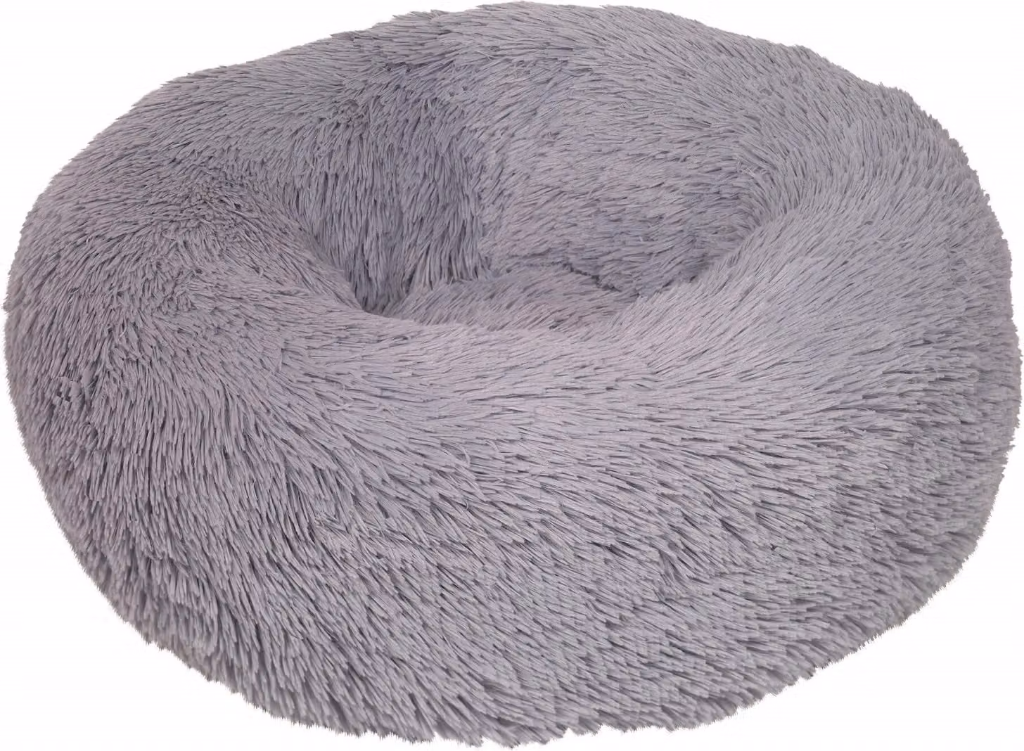 Cuscino per letto a forma di ciambella classico "ESLA" di Nobby, colore grigio; dimensioni: diametro 90 x 29 cm