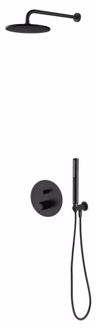 Sistema doccia OLTENS Hamnes con miscelatore a incasso, doccetta a soffione e soffione a forma di disco, diametro 22 cm