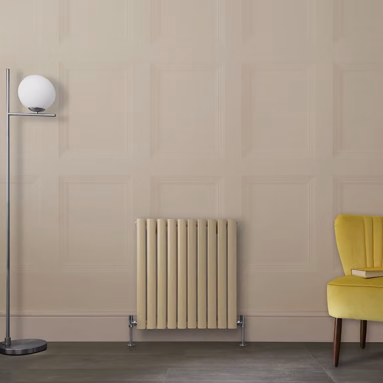 Radiatore di Design Orizzontale  Marrone (Elk Marrone) -  635mm x 590mm - Pannello Singolo  - Revive