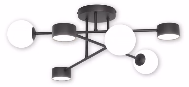 Lampada a sospensione HOLON bianco e nero 6xG9x10W in metallo, dimensioni: 23x62x60 cm, IP20, Emibig