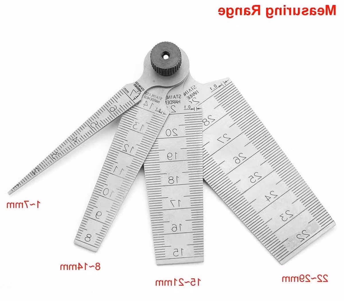 Set di 29 spessori in acciaio inossidabile da 29 mm per misurazioni precise, strumento di misurazione per distanze e aperture, ideale per porte tagliafuoco e applicazioni tecniche