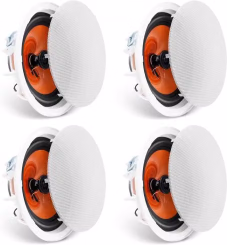 Set di 4 Altoparlanti da Incasso VEVOR da 100 Watt, Bianco, Diametro 205 mm, Impedenza 8Ω e Sensibilità 89dB per Casa, Cucina e Soggiorno