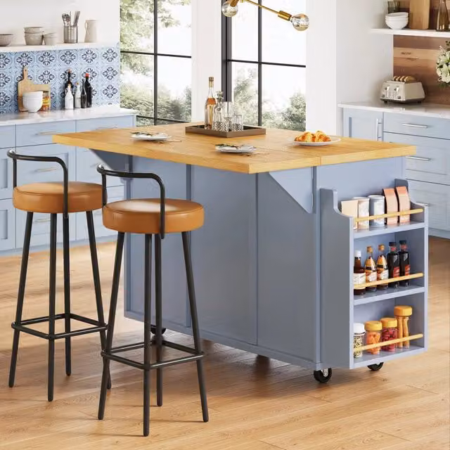 Carrello da Cucina Multiuso con Cassetti e Portabottiglie ¨C MINIMAL ¨C Nero/Bianco