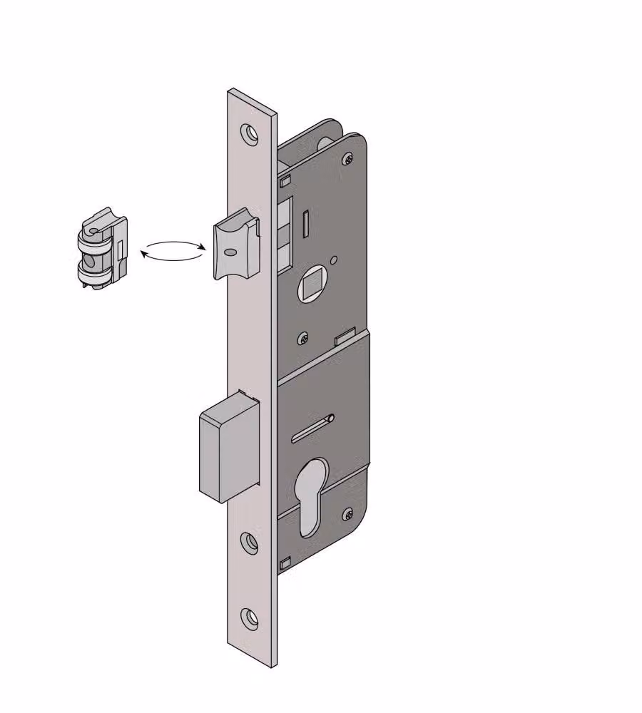 Serratura da infilare per porte in alluminio 101.30.01.0 Welka