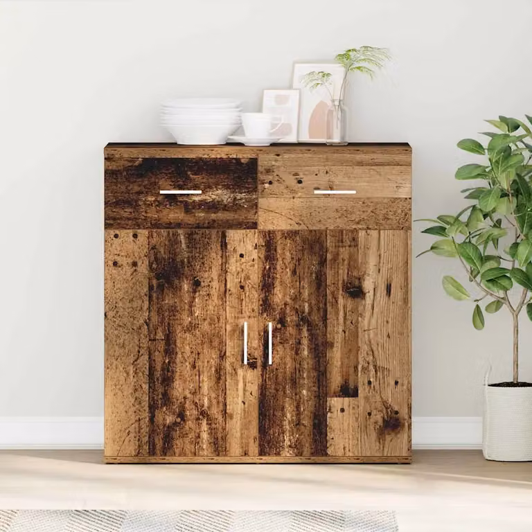 Credenza moderna vidaXL in legno ingegnerizzato marrone L: 78 cm, P: 38 cm, H: 80 cm