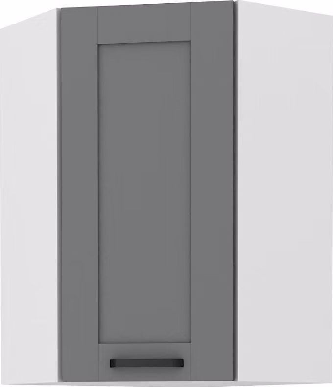Armadietto alto ad angolo LAILI - 60x60 cm, grigio / bianco