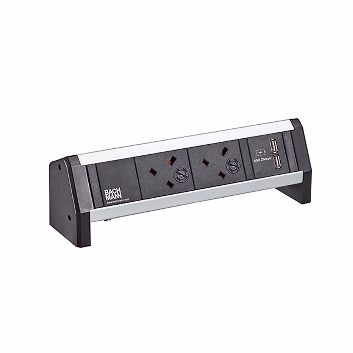 Caricatore USB BACHMANN DESK 2xUK 45°, Strom GST18, Regno Unito