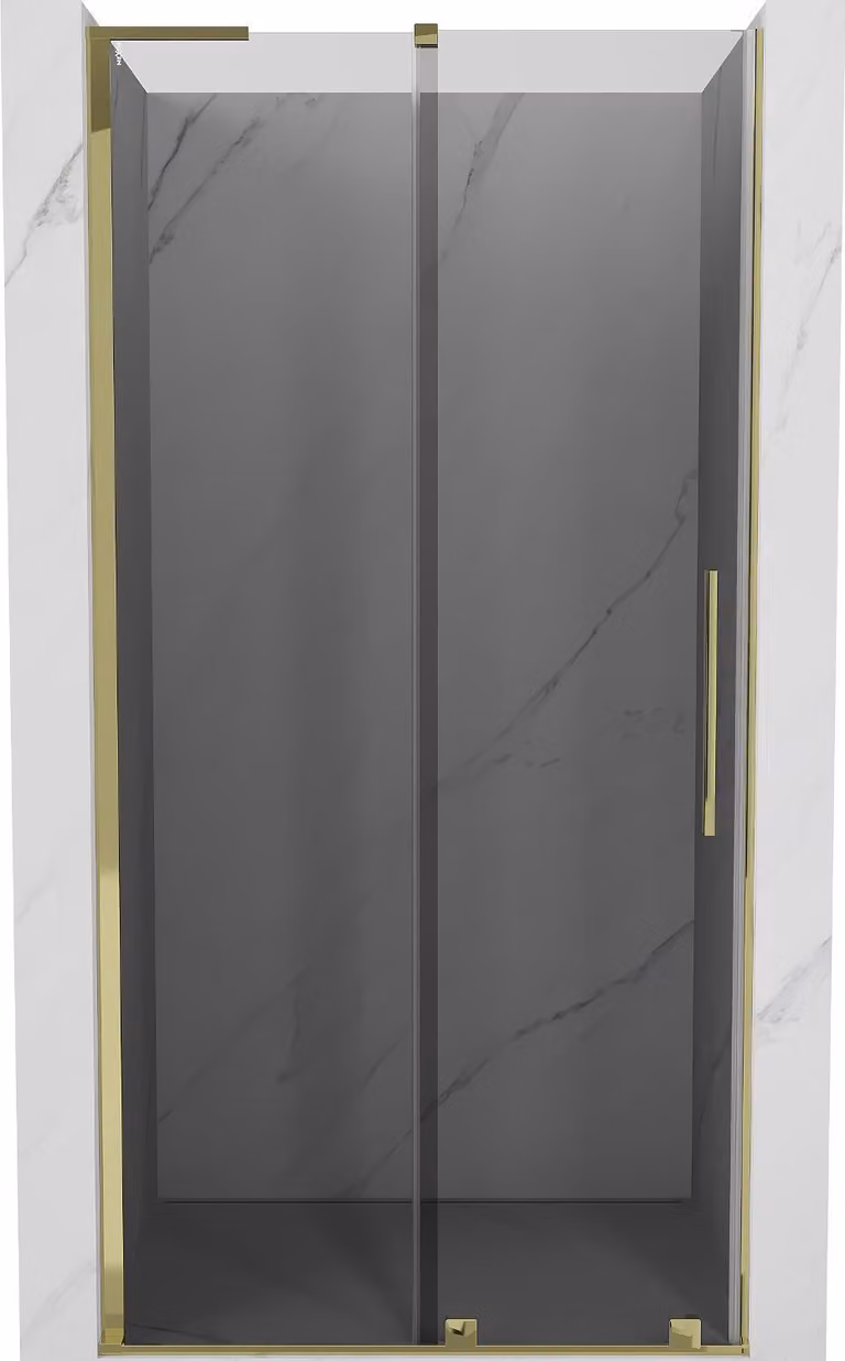Mexen Velar L porta doccia scorrevole 110 cm, grafite, oro - 871-110-003-41-50