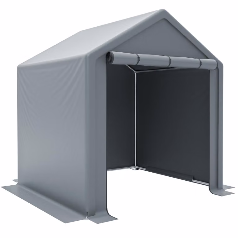 Capanno per attrezzi AIORBER 190x170x200cm, garage per biciclette, tenda da giardino, impermeabile e stabile, con porta a tapparella, grigio scuro