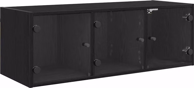 Armadietto a muro Rovere Nero 102 x 37 x 35 cm