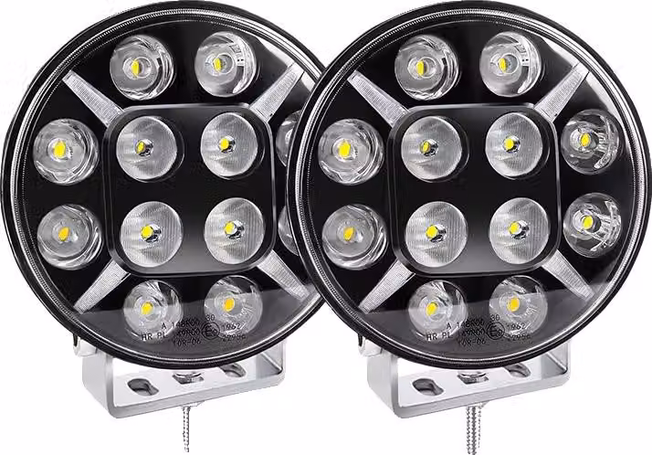 Luce da lavoro, impermeabile IP68, compatibilità versatile, 2PC 9 pollici Strobe