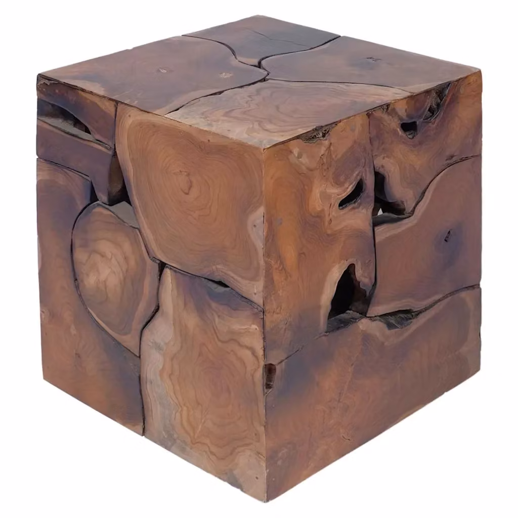 Set di 2 sgabelli vidaXL in legno di teak massello marrone L/P/H: 40 x 40 x 45 cm – 2