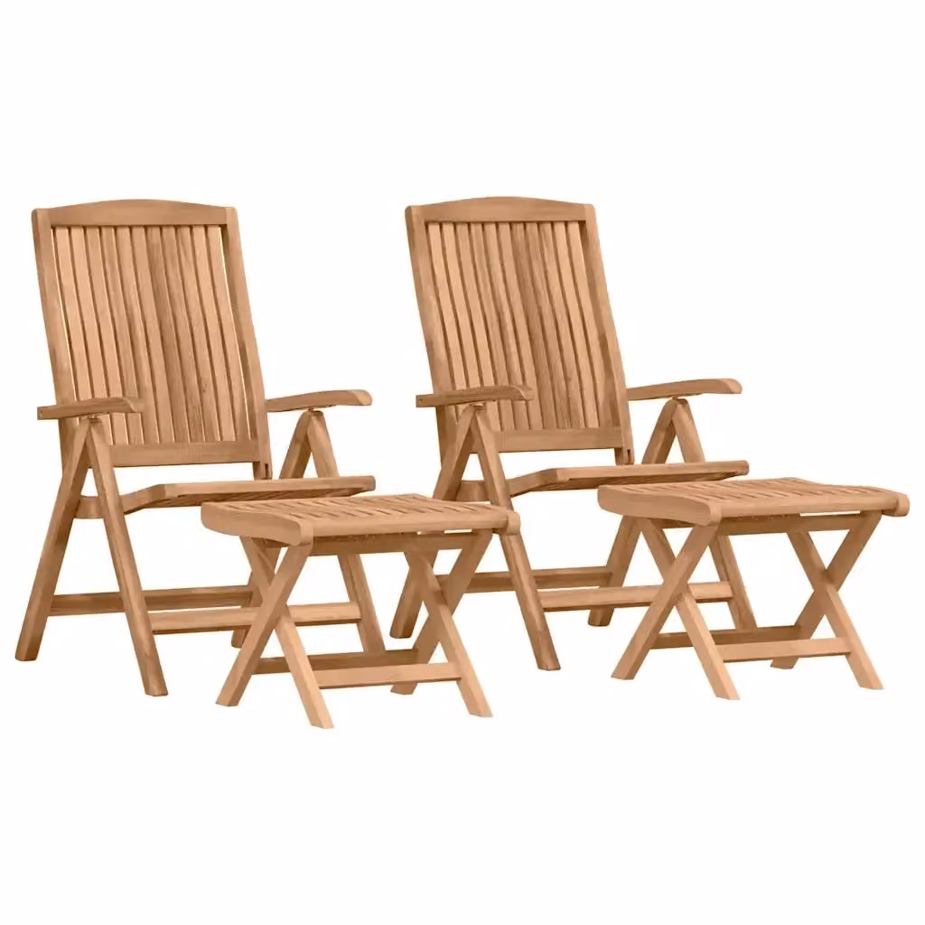 Set da pranzo per giardino vidaXL in legno di teak marrone composto da 4 pezzi – 2